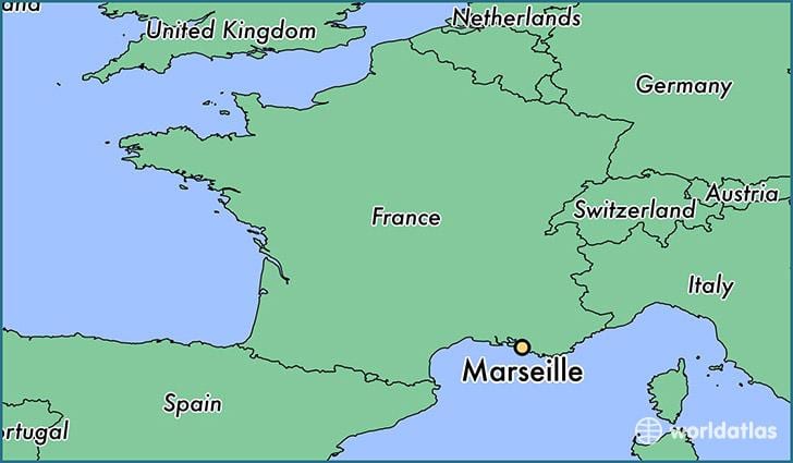 mutasd meg Marseille, franciaország térkép
