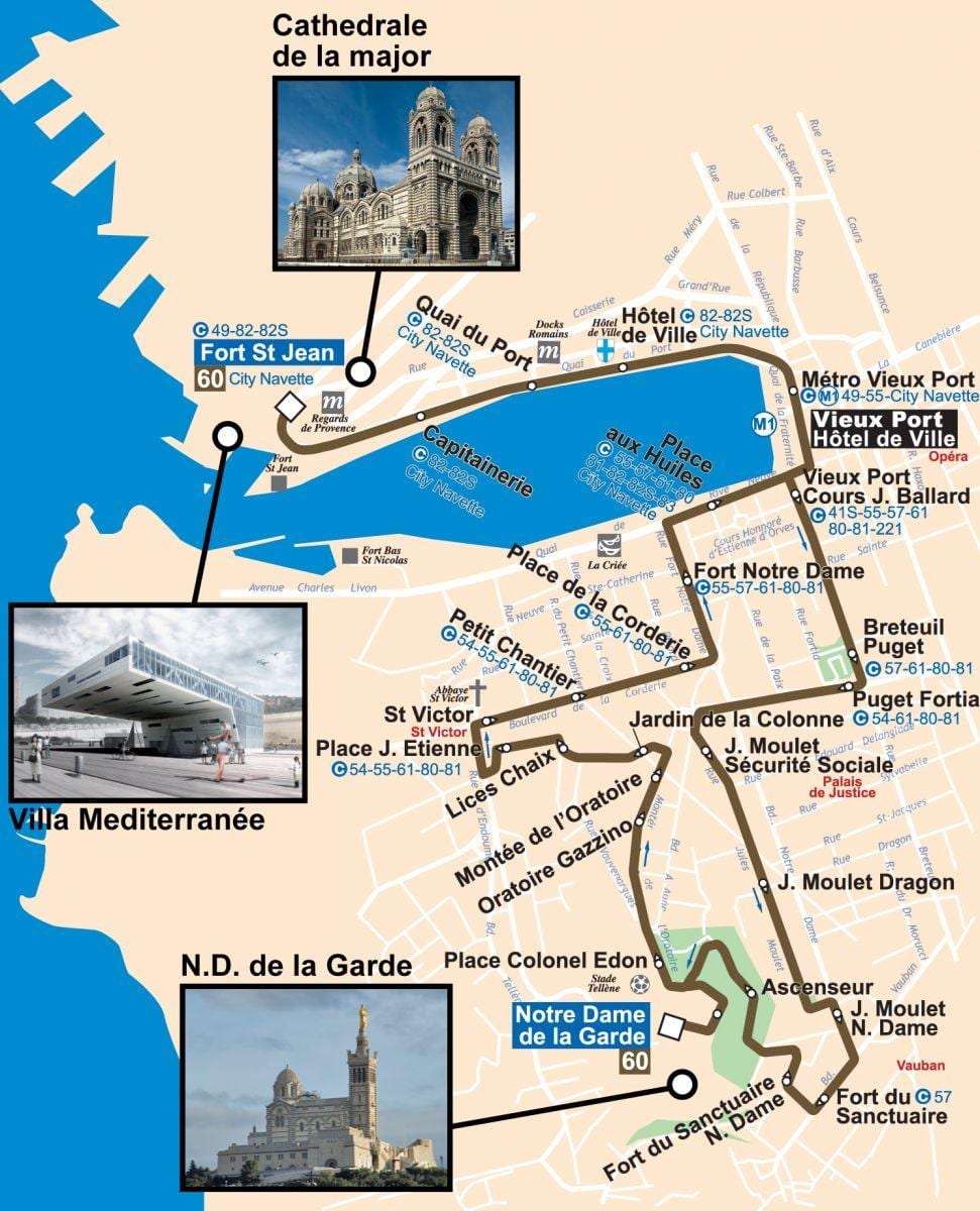 térkép Marseille busz 60 térkép