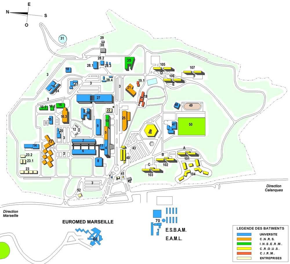 térkép Marseille iskola