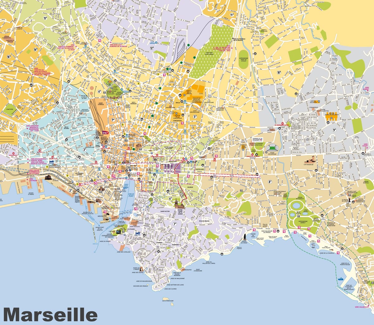 térkép Marseille környéken