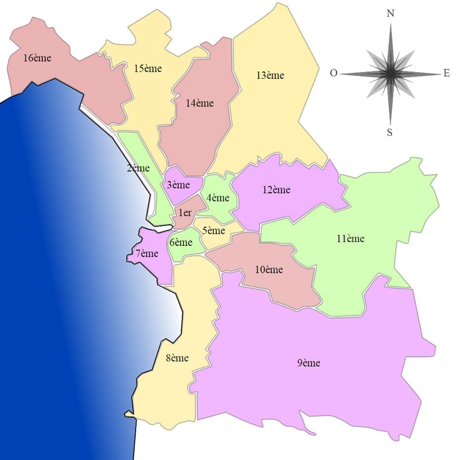 térkép Marseille kerület