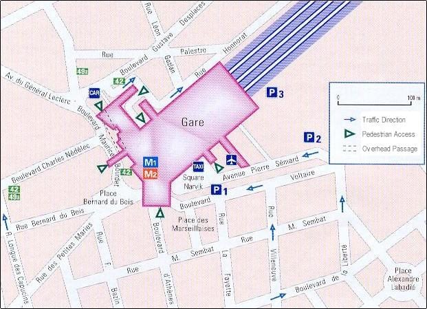 Marseille pályaudvar térkép