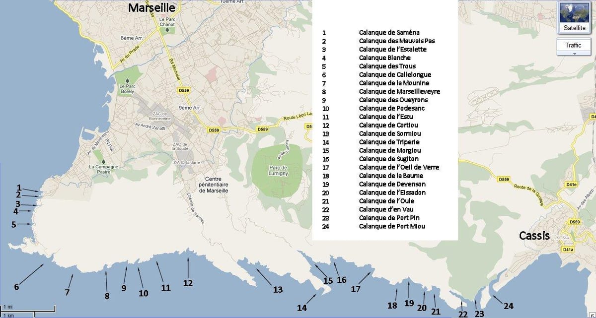 térkép Marseille park