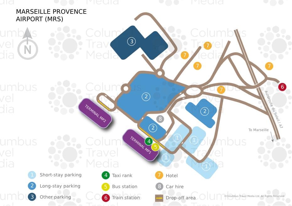 Marseille repülőtér mp2 térkép