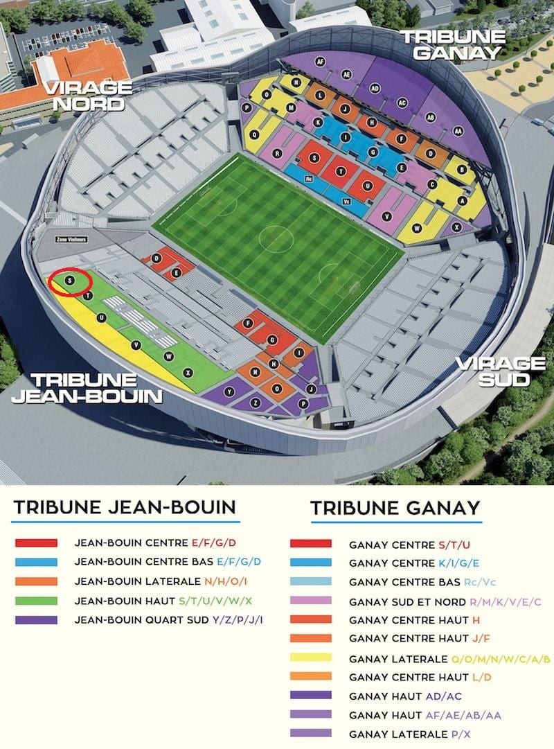 stade velodrome ülő térkép