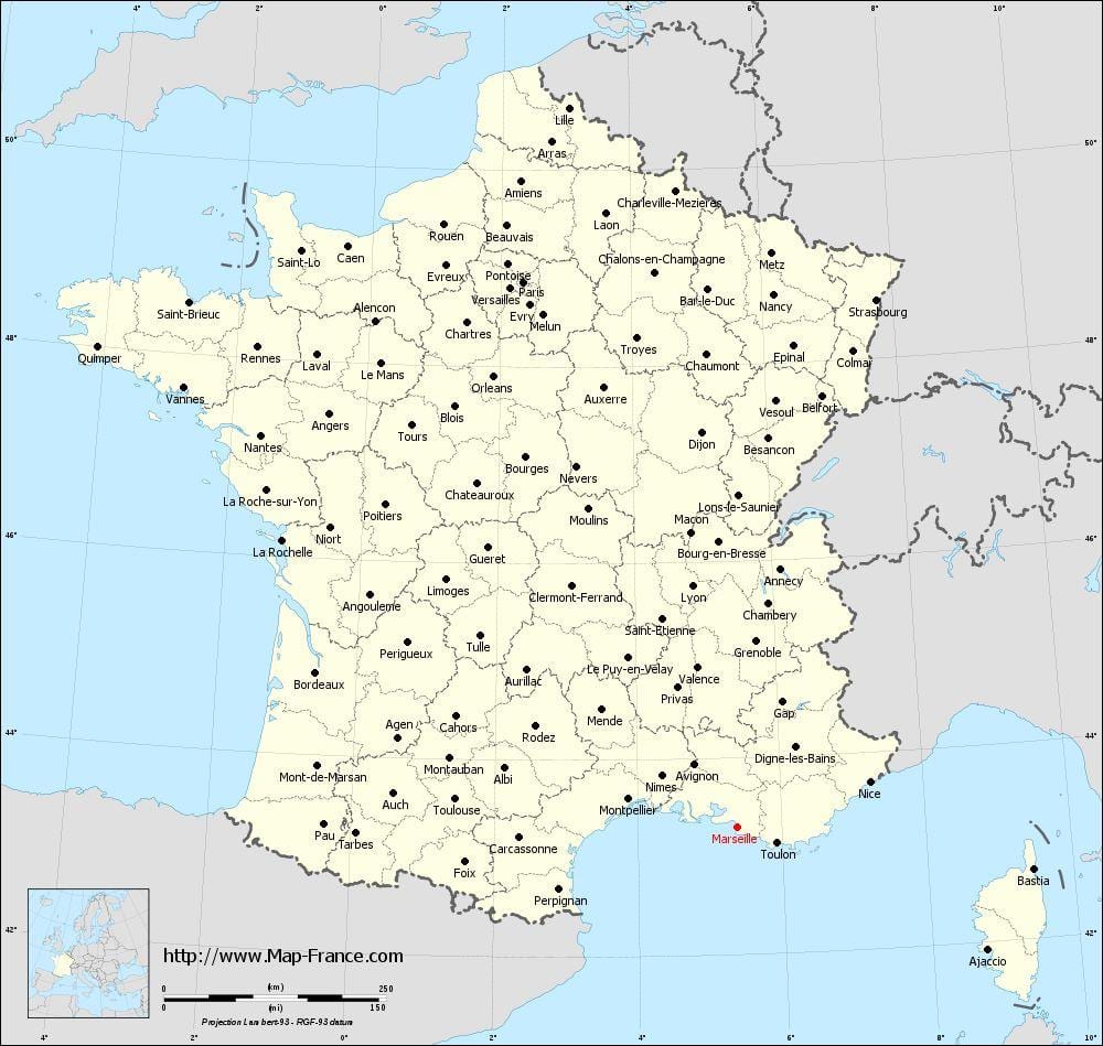 Marseille térképen