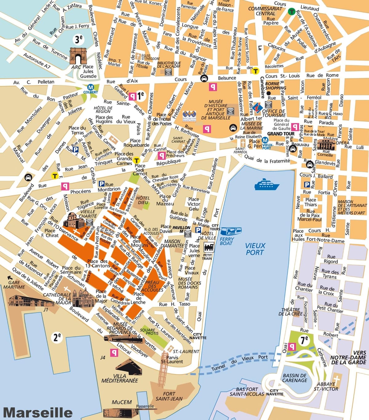 Marseille cruise port térkép