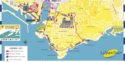 Marseille hop on hop off busz útvonal térkép