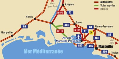 Térkép Marseille autópálya