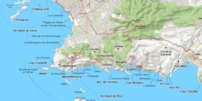 Földrajzi térkép Marseille