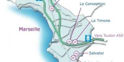 Térkép Marseille-i kórházban
