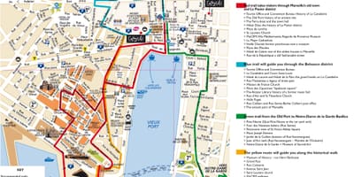 Turista térkép Marseille, franciaország