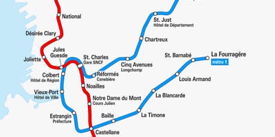 Térkép Marseille-i metró