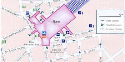 Marseille pályaudvar térkép