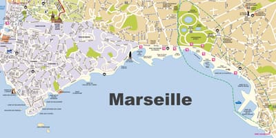 Marseille tengerpart térkép