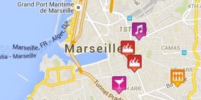 Térkép meleg Marseille 