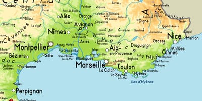 Térkép Marseille környező terület