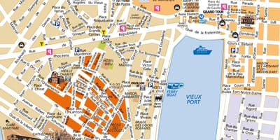 Marseille város térkép